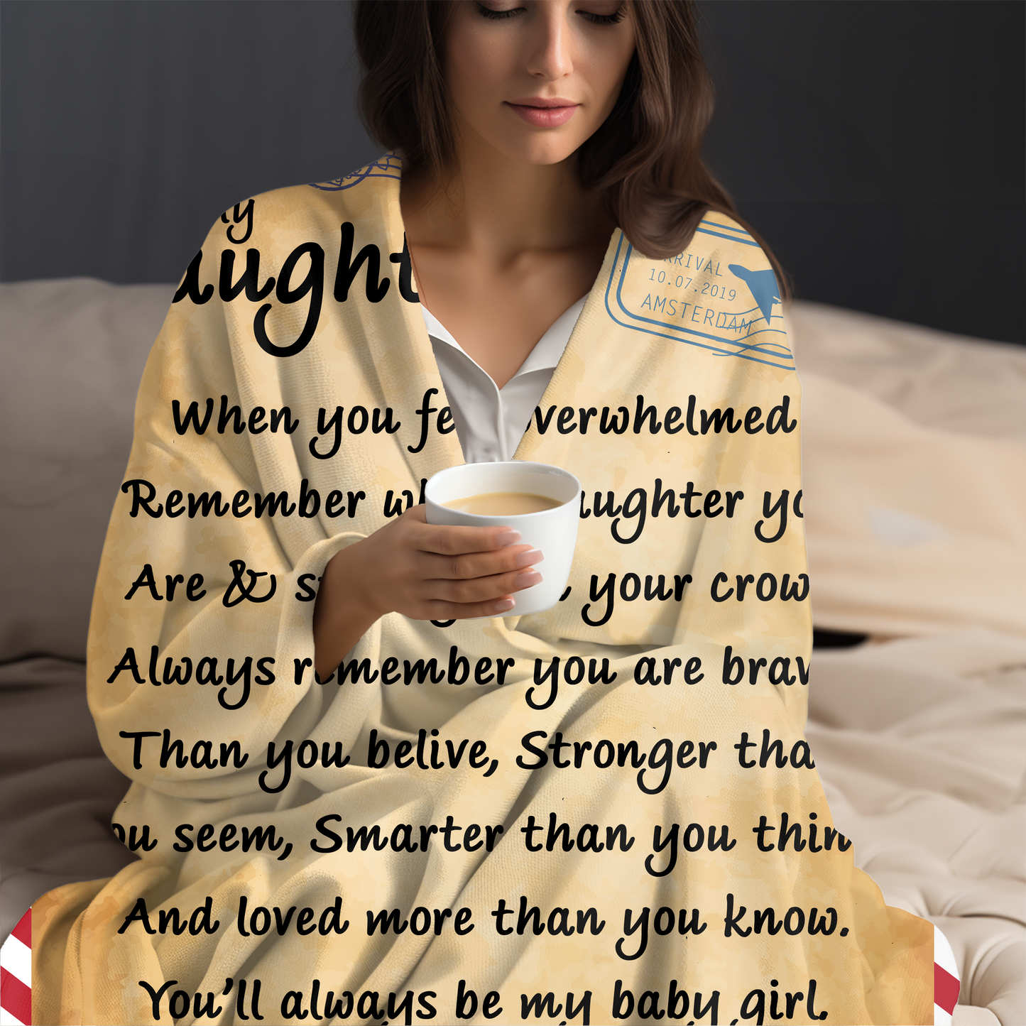 DAUGHTER -DAD | You Always Be My Baby Girl | Keepsake Blankets