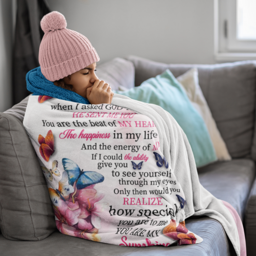 Granddaughter | You Are The Beat Of My Heart | Keep sake Blanket