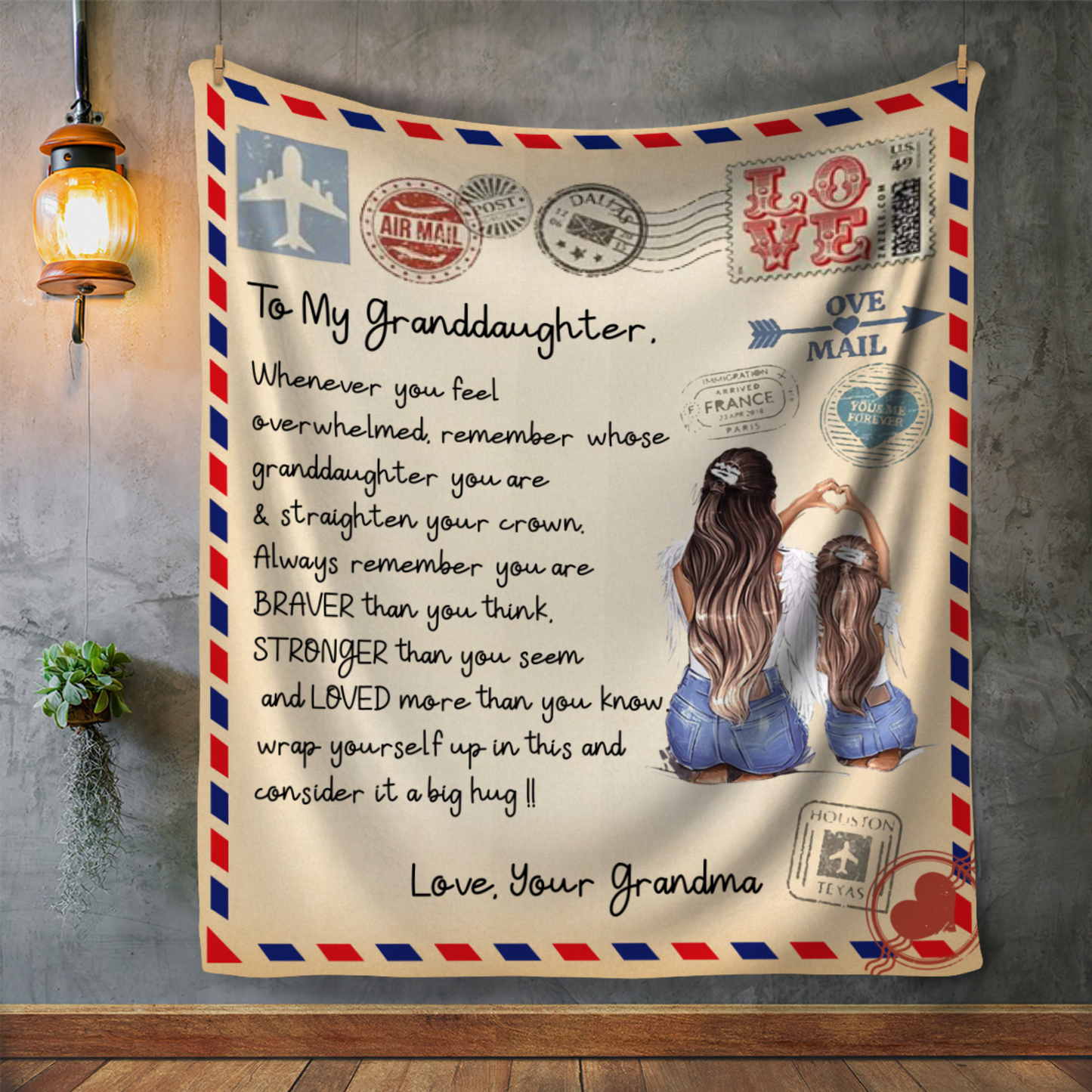 To My Granddaughter | You Are Loved | Personalized Blanket | From Grandma