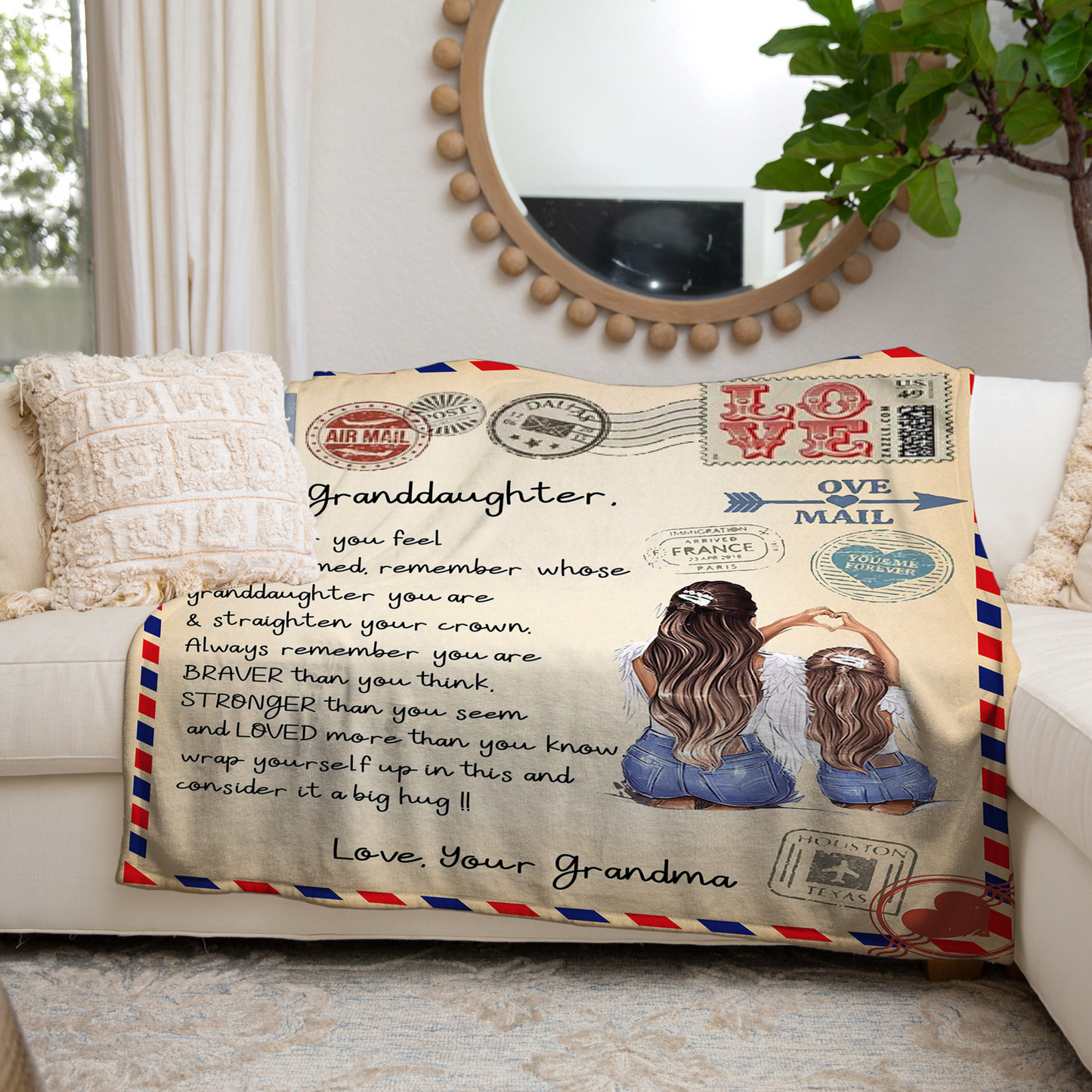 To My Granddaughter | You Are Loved | Personalized Blanket | From Grandma