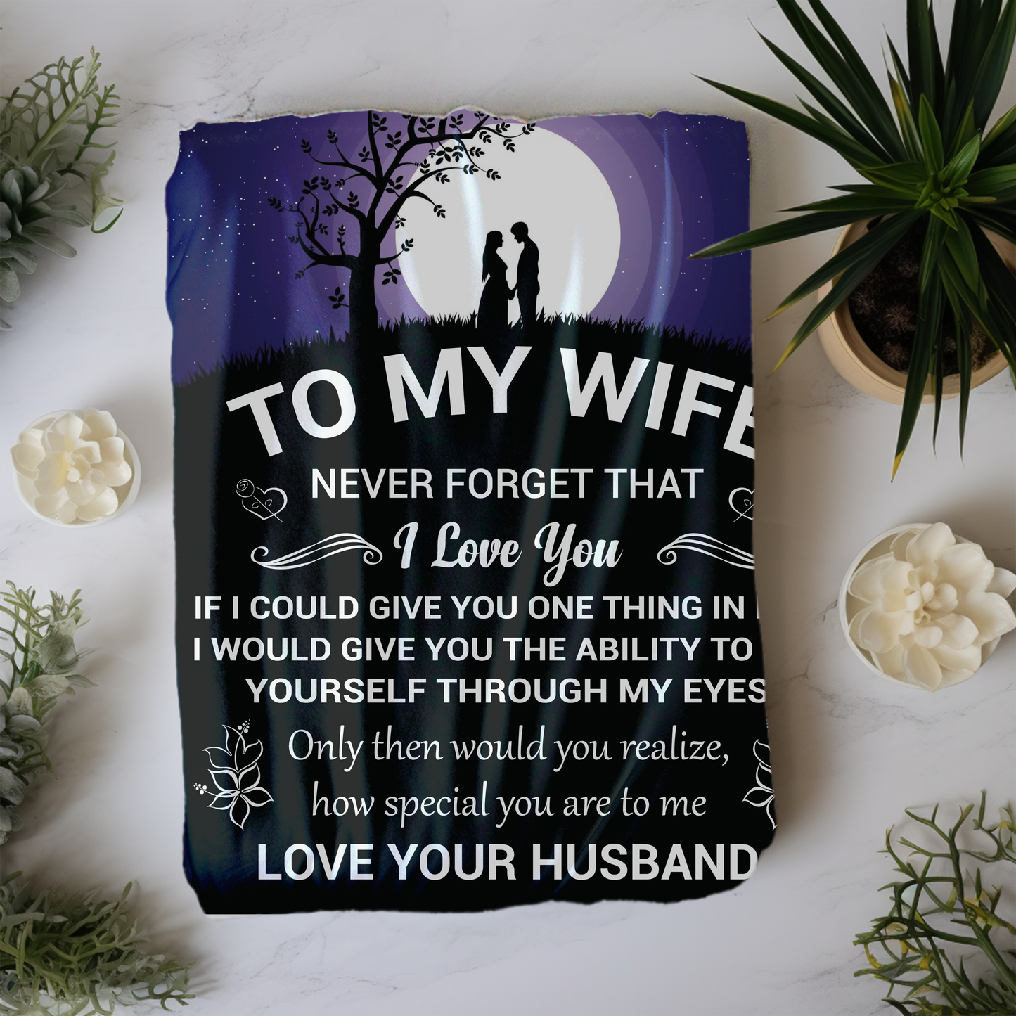 To My Wife | Never Forget, I Love You | Keep sake Blanket