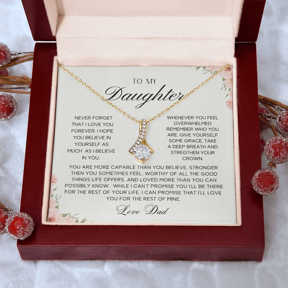 To My Daughter| Love Dad | Never Forget | Alluring Necklace