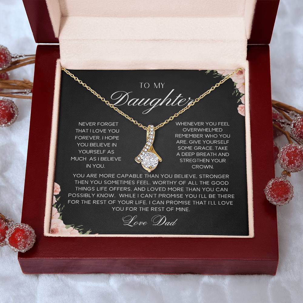 To My Daughter| Love Dad | Never Forget | Alluring Necklace