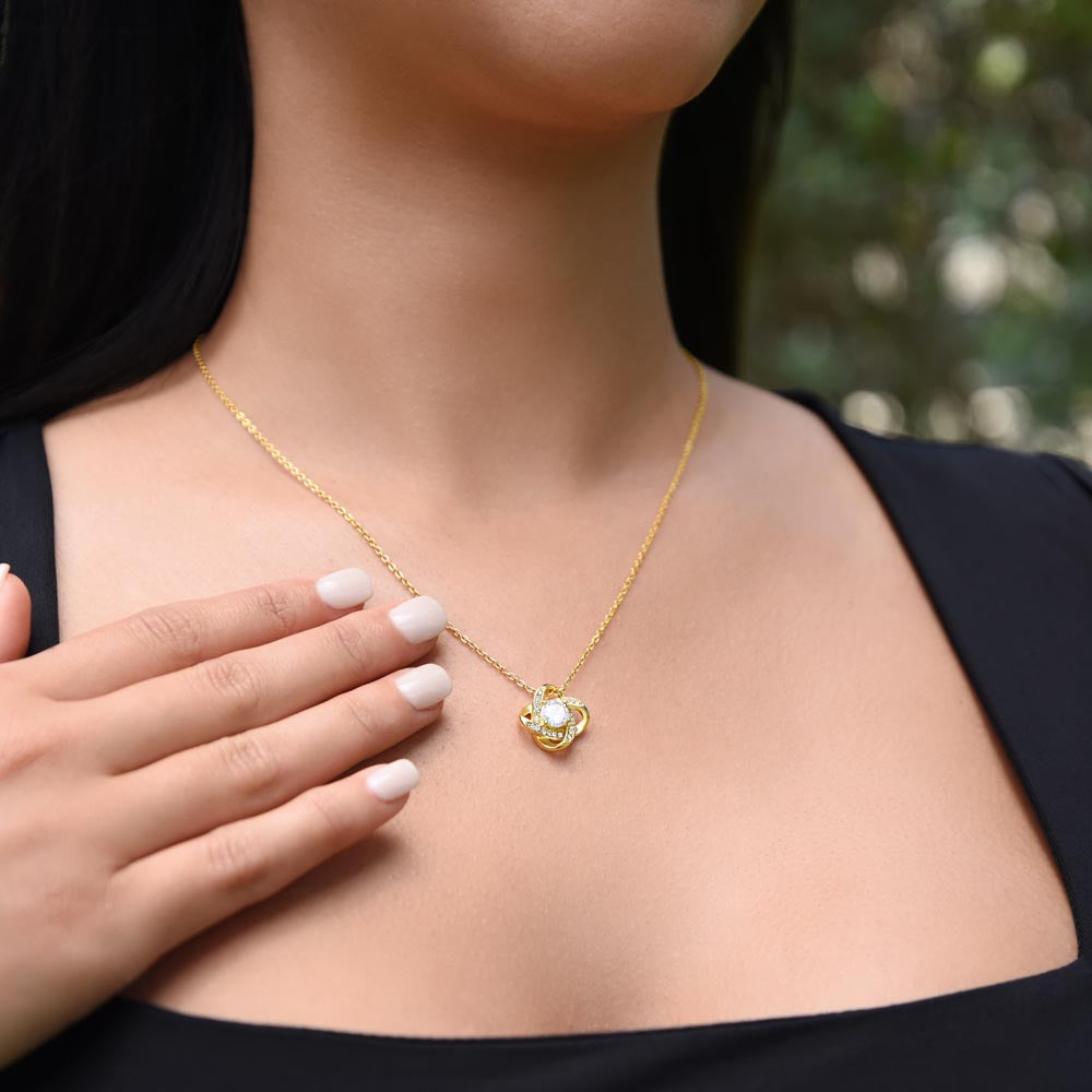 To My Girlfriend I Need You, My Queen | Love Knot Necklace