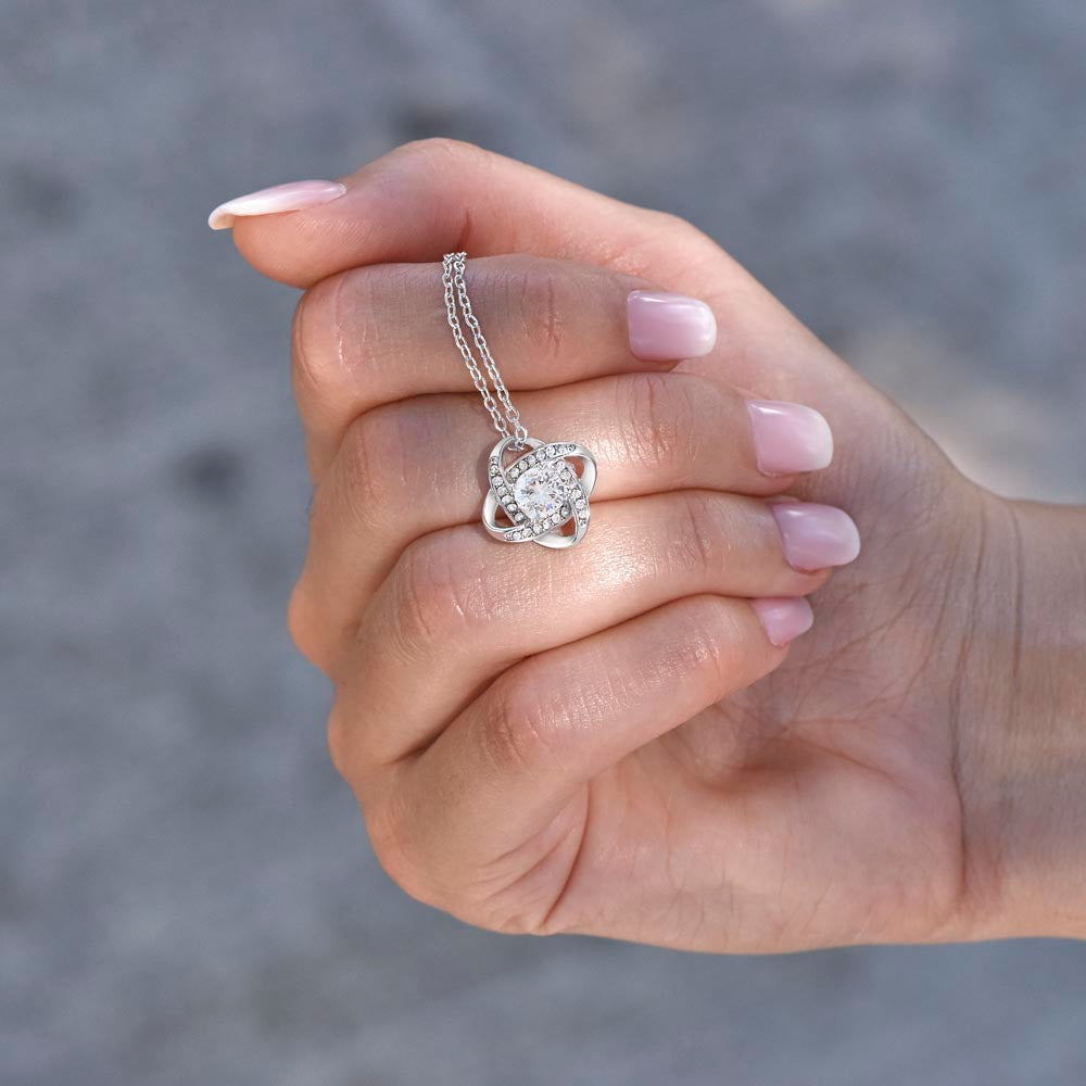 To My Beloved Granddaughter | Never Stop Believing | Love Knot Necklace