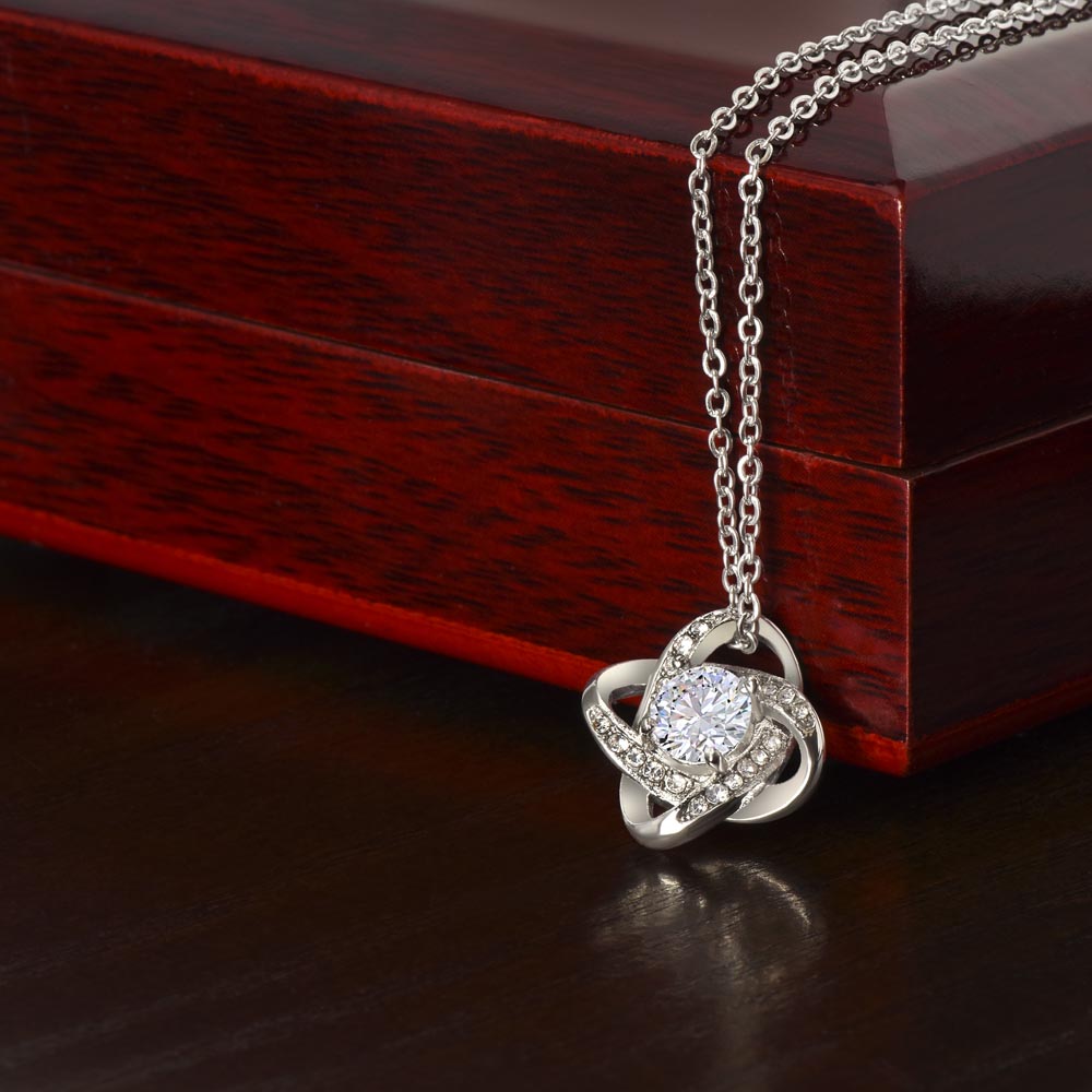 To My Beloved Granddaughter | Never Stop Believing | Love Knot Necklace