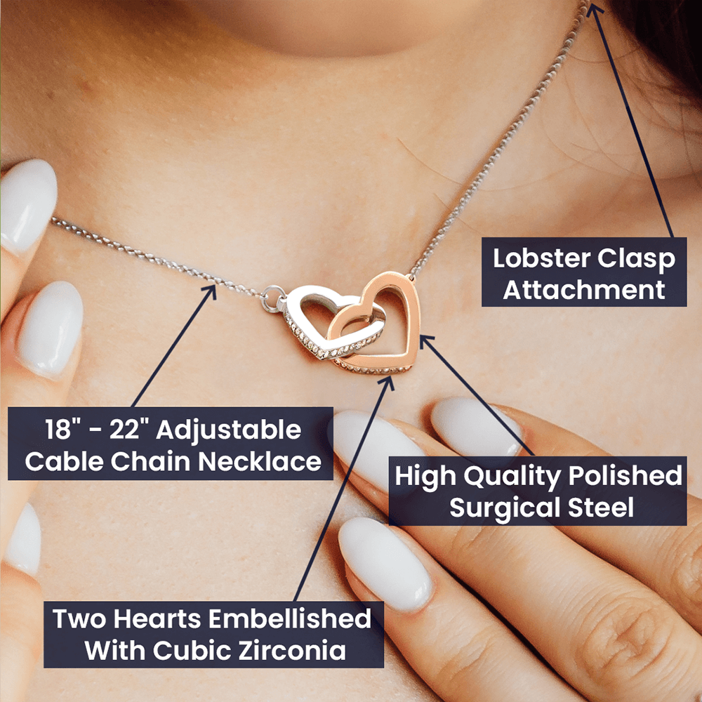 To My Best Friend | Happy Birthday | Truly Special | Interlocking Heart Necklace