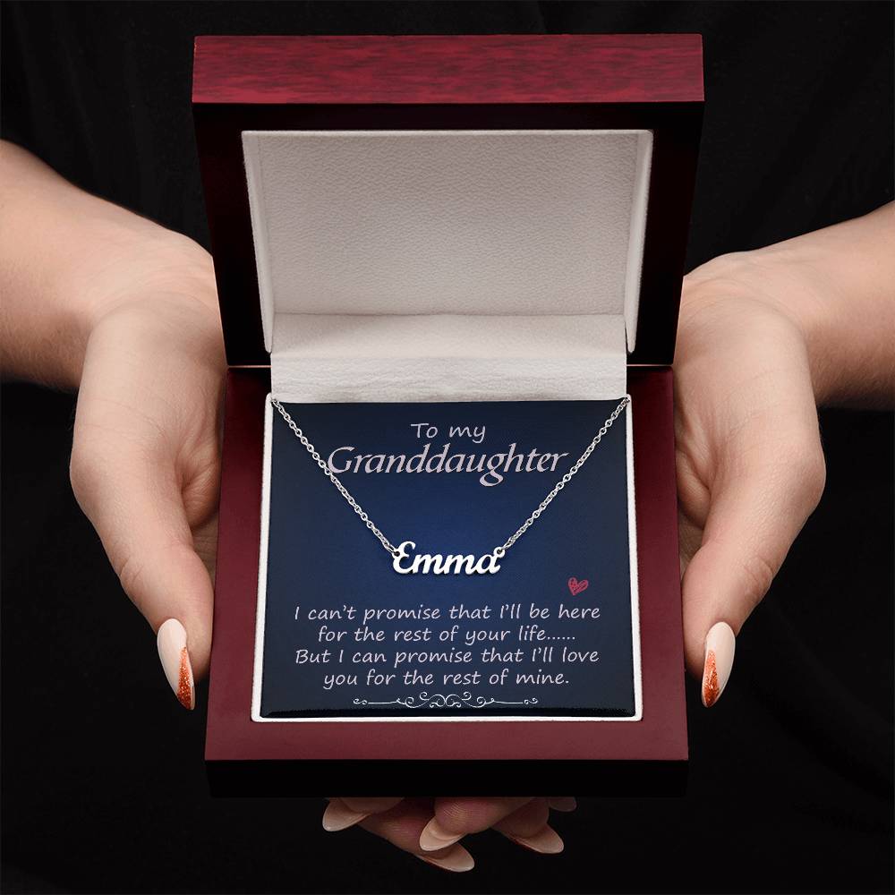 To My Granddaughter | I Promise | Custom Name Necklace