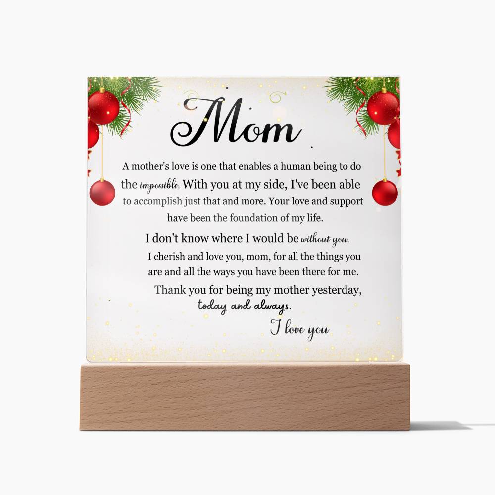 A Mother's Love & Support | Cherished | Acrylic Keepsake