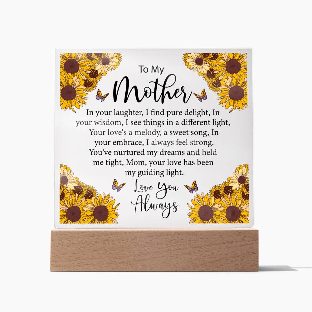 To My Mother | Your love, My Guiding Light | Acrylic Keepsake