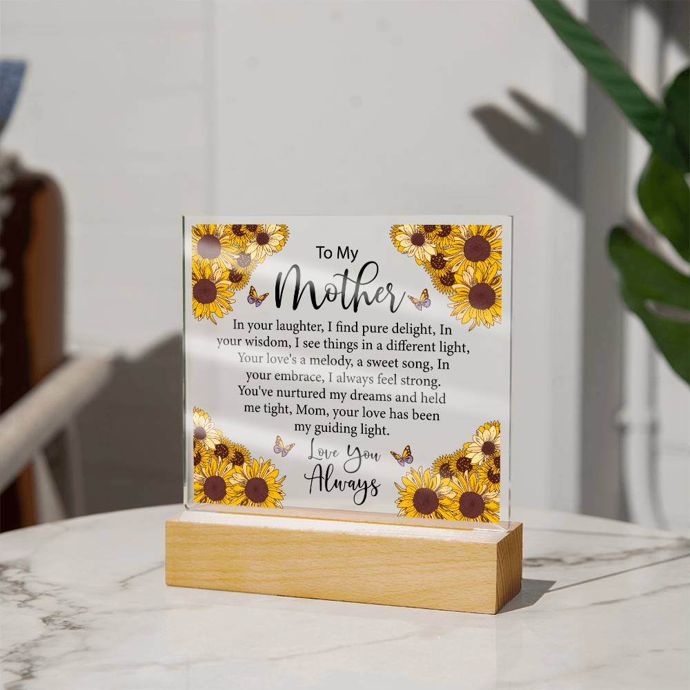 To My Mother | Your love, My Guiding Light | Acrylic Keepsake