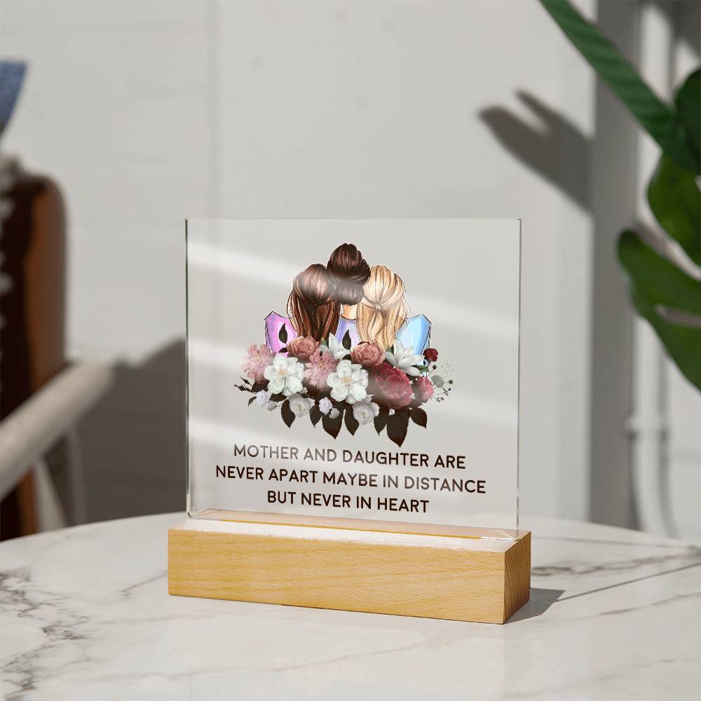 Mother & Daughter | Together In Heart | Acrylic Keepsake