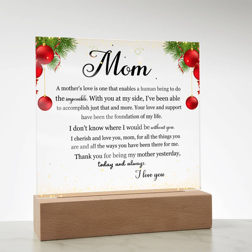 A Mother's Love & Support | Cherished | Acrylic Keepsake