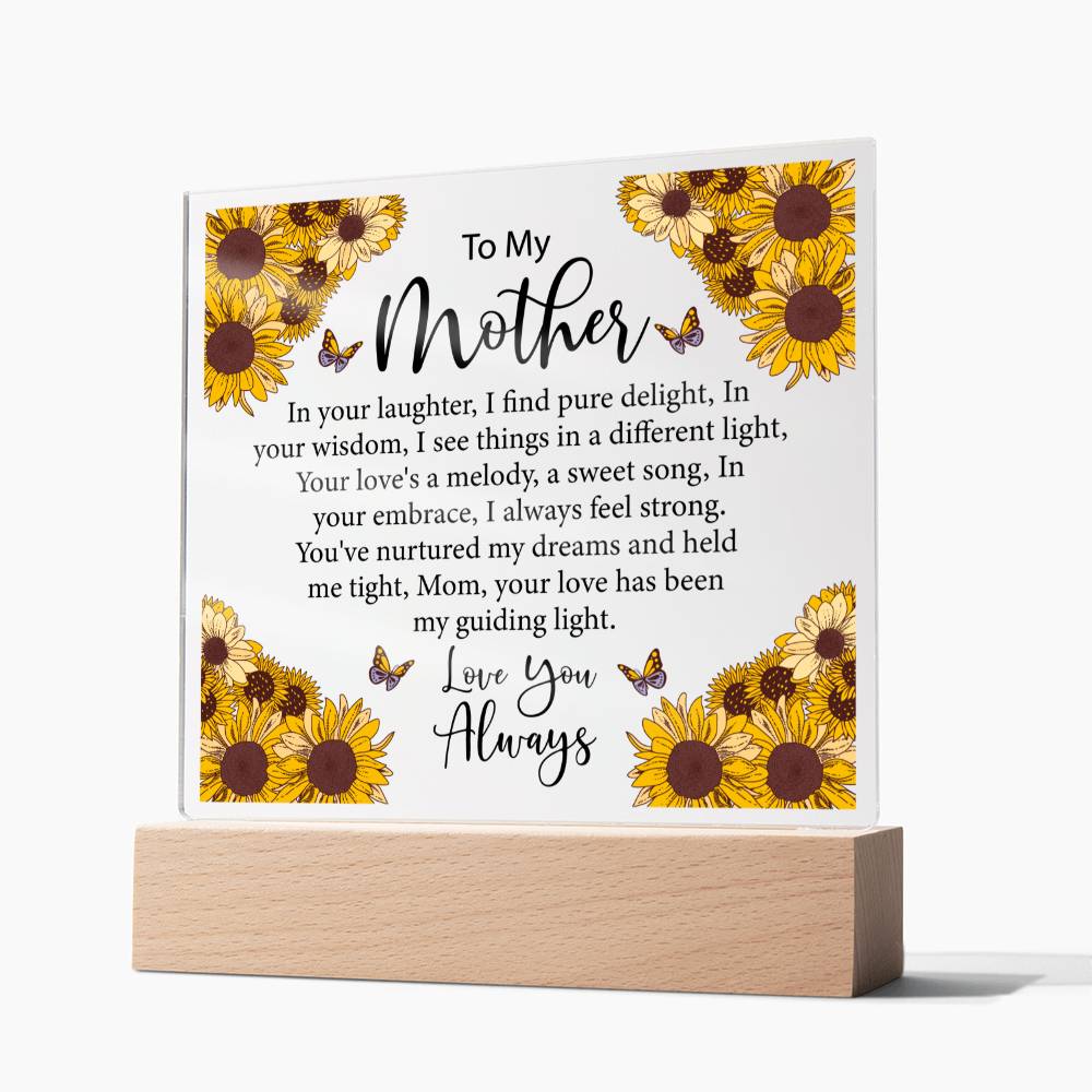 To My Mother | Your love, My Guiding Light | Acrylic Keepsake