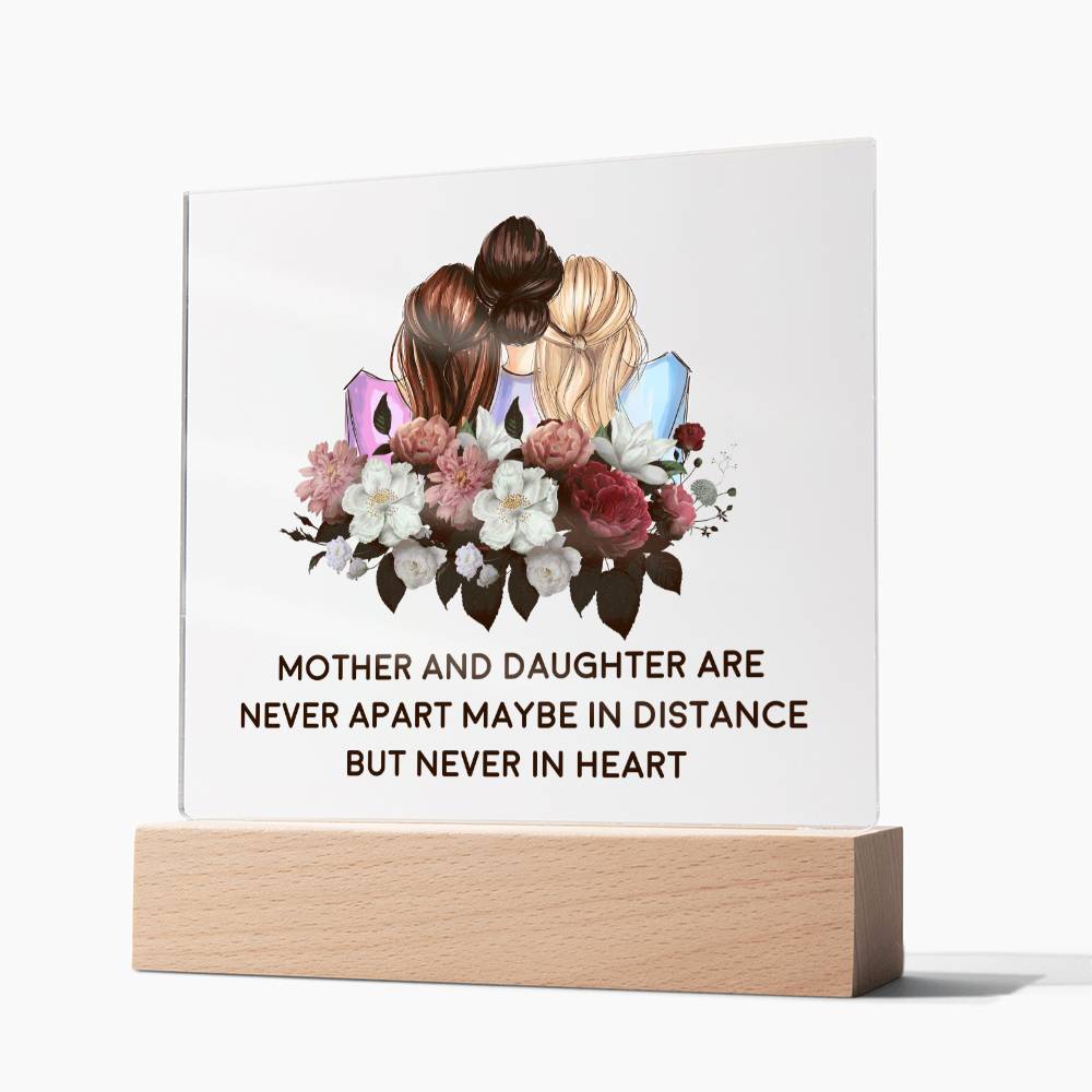 Mother & Daughter | Together In Heart | Acrylic Keepsake