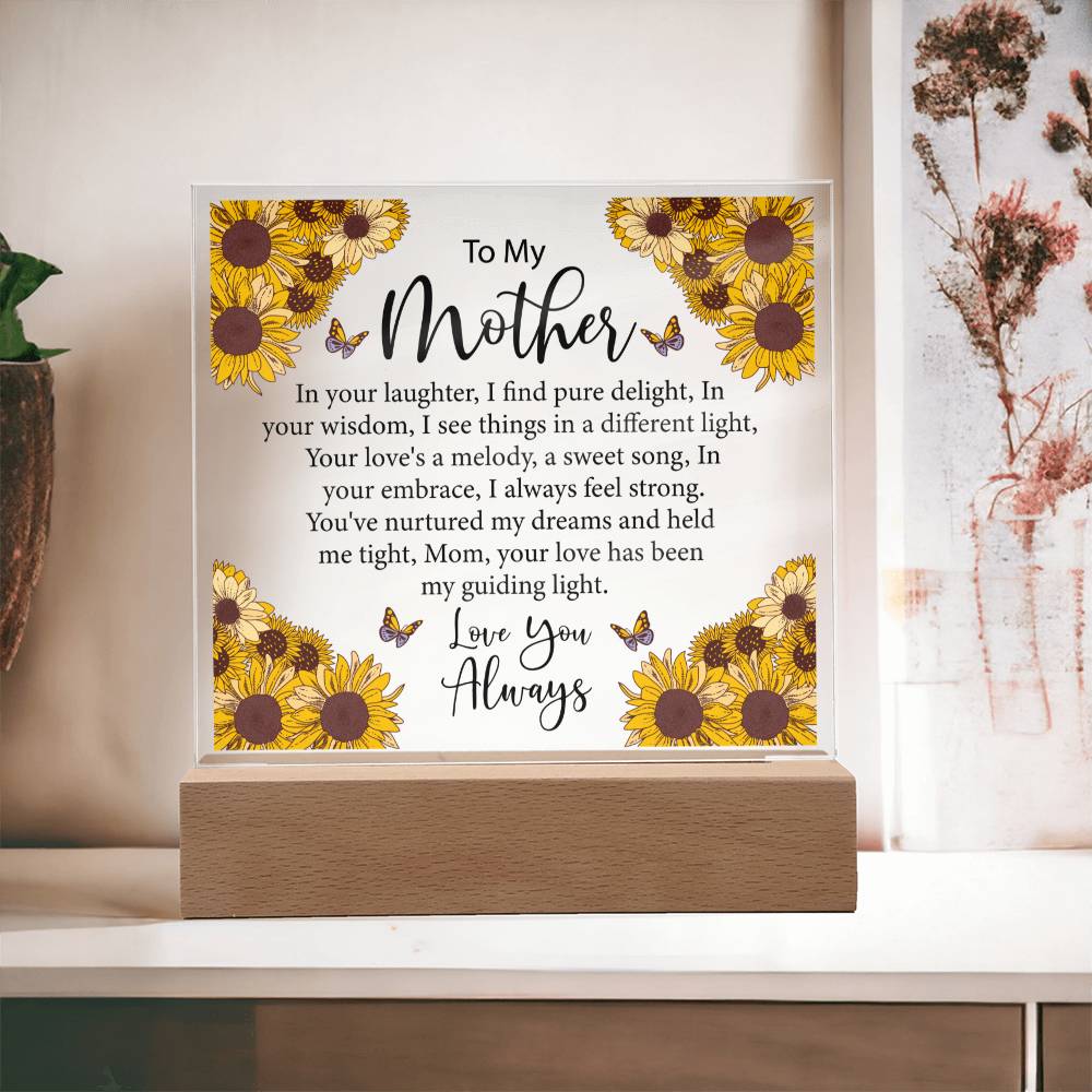 To My Mother | Your love, My Guiding Light | Acrylic Keepsake