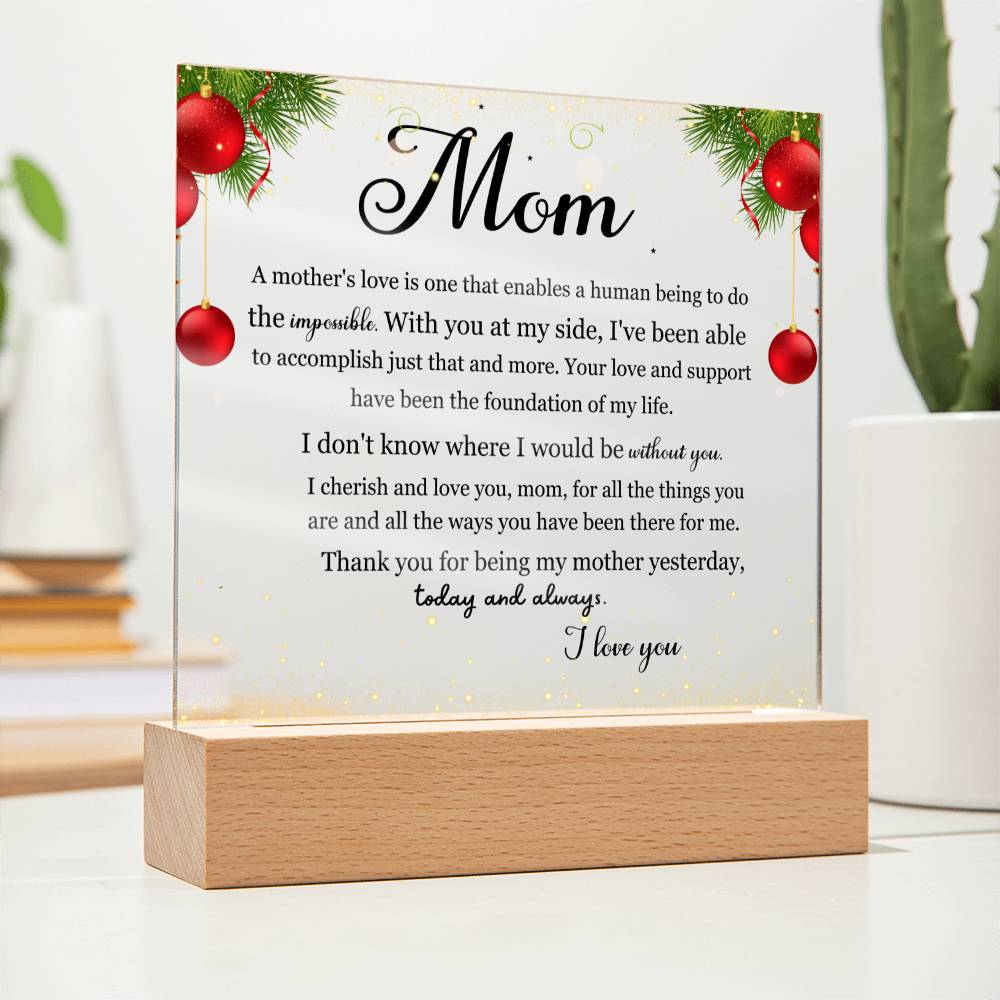 A Mother's Love & Support | Cherished | Acrylic Keepsake