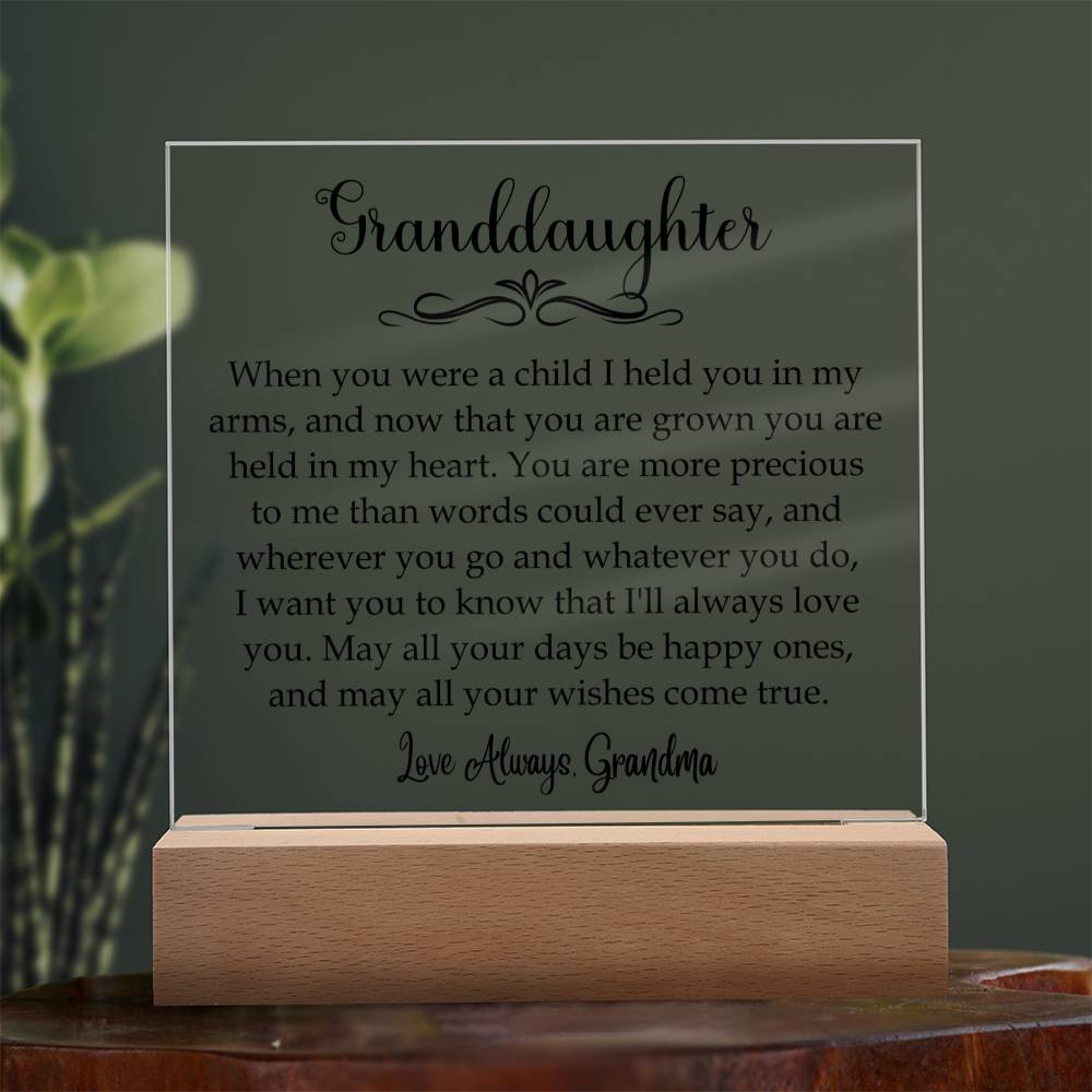 To My Granddaughter | May your Wishes Come True | Grandmother Keepsake
