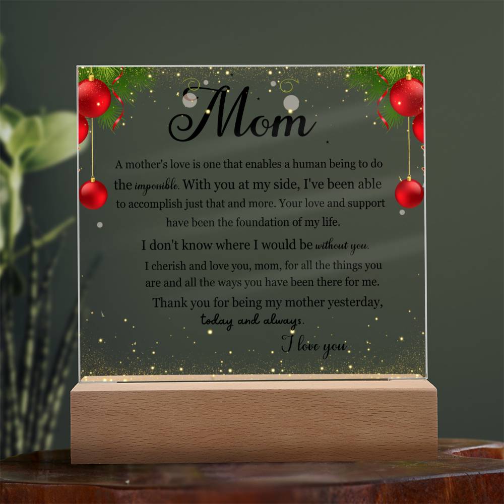 A Mother's Love & Support | Cherished | Acrylic Keepsake