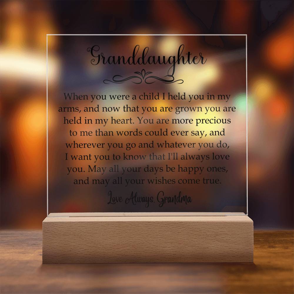 To My Granddaughter | May your Wishes Come True | Grandmother Keepsake