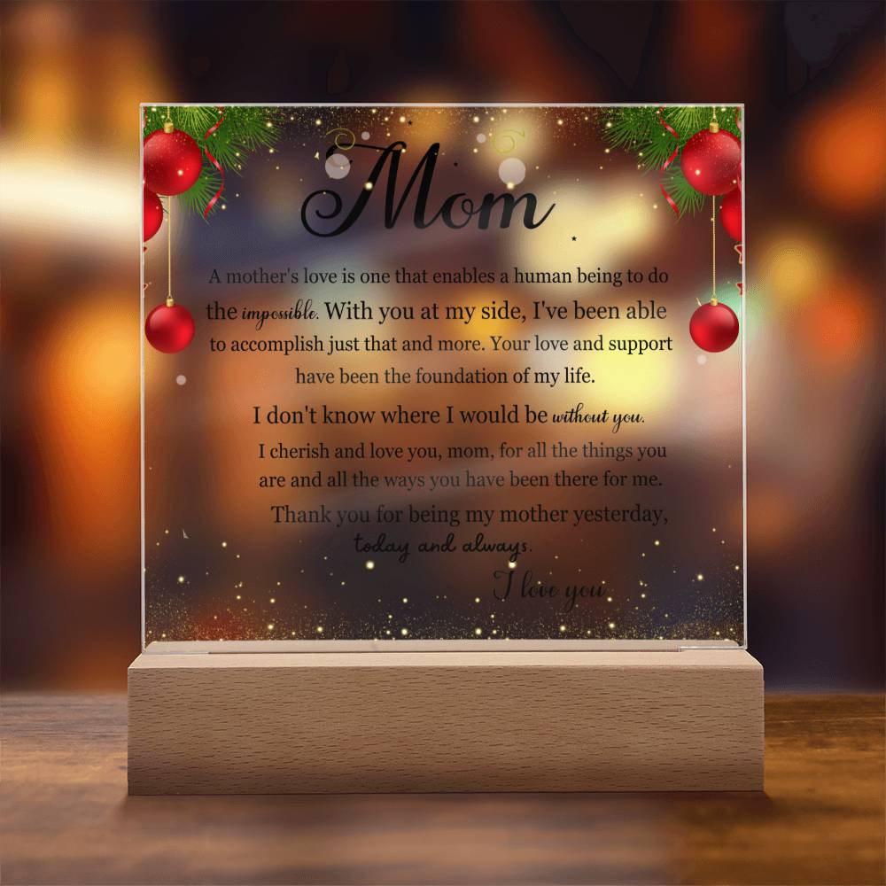 A Mother's Love & Support | Cherished | Acrylic Keepsake