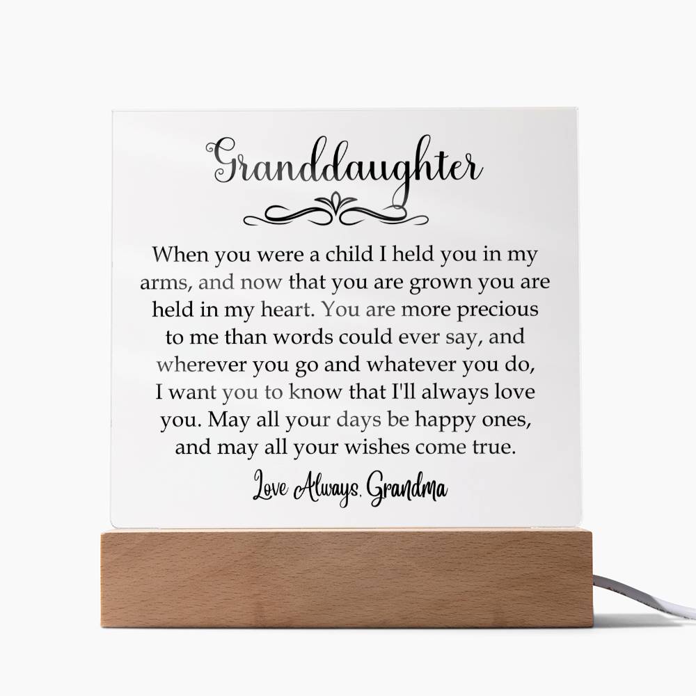 To My Granddaughter | May your Wishes Come True | Grandmother Keepsake