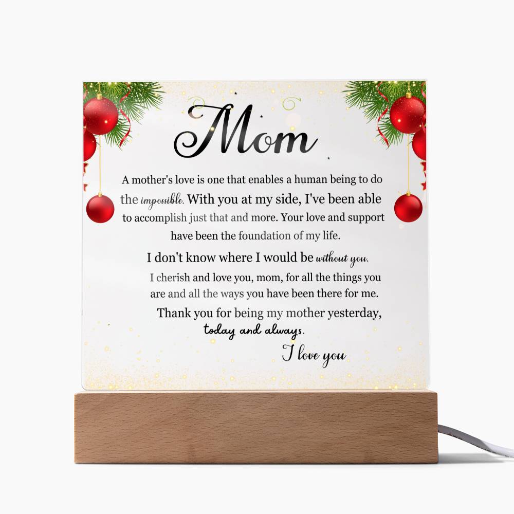 A Mother's Love & Support | Cherished | Acrylic Keepsake