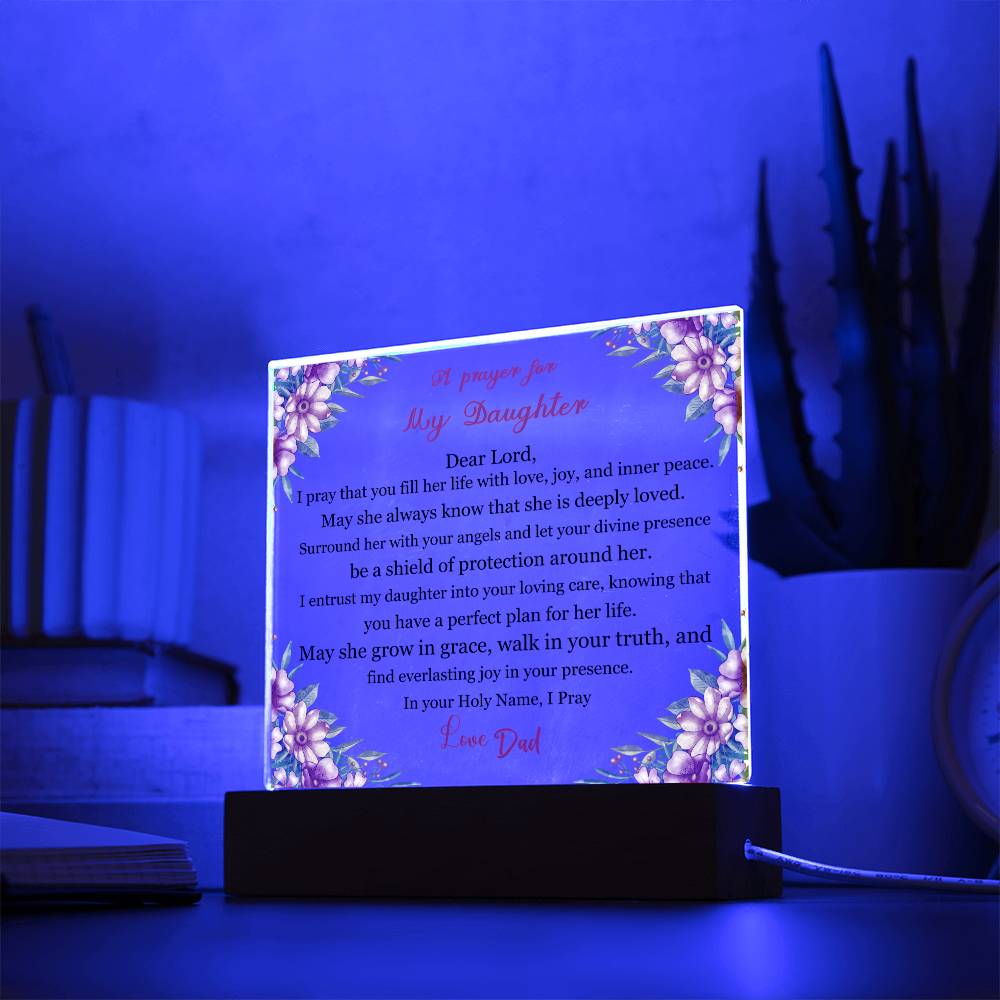 A Prayer for My Daughter | Love Dad | Acrylic