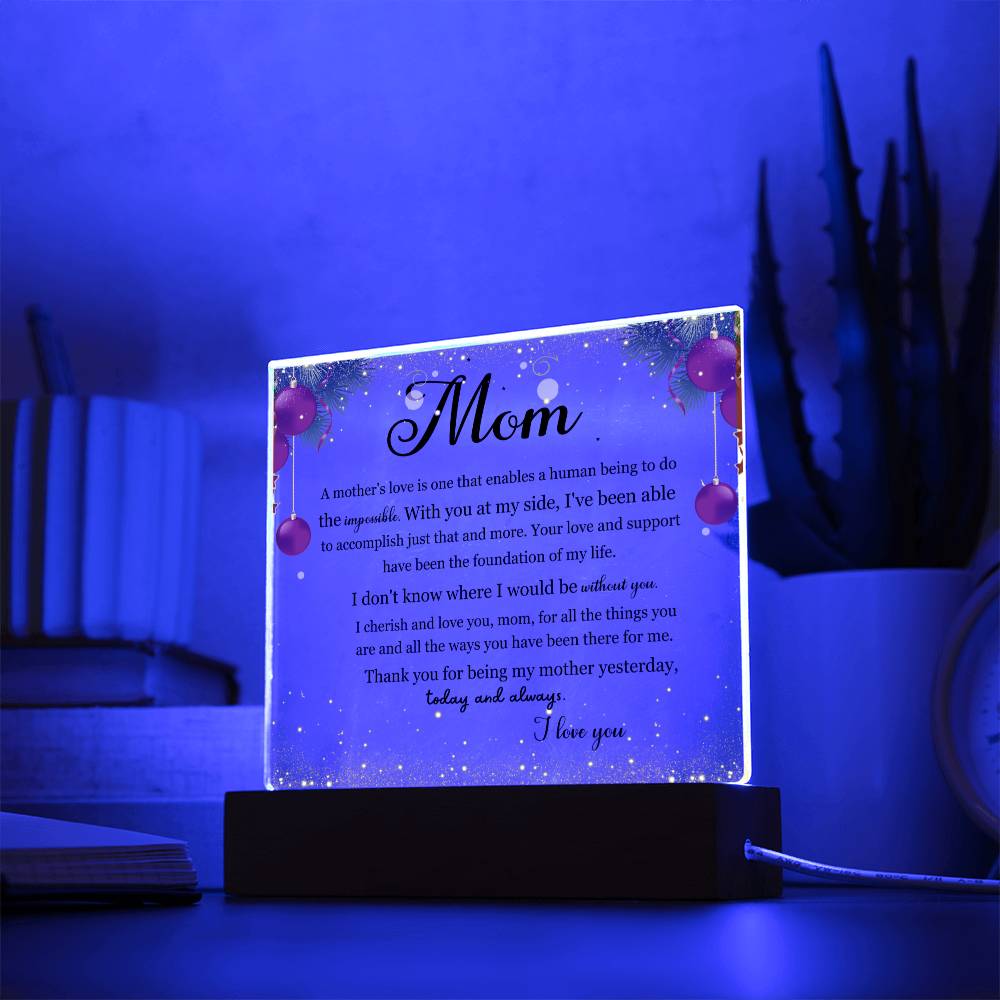 A Mother's Love & Support | Cherished | Acrylic Keepsake