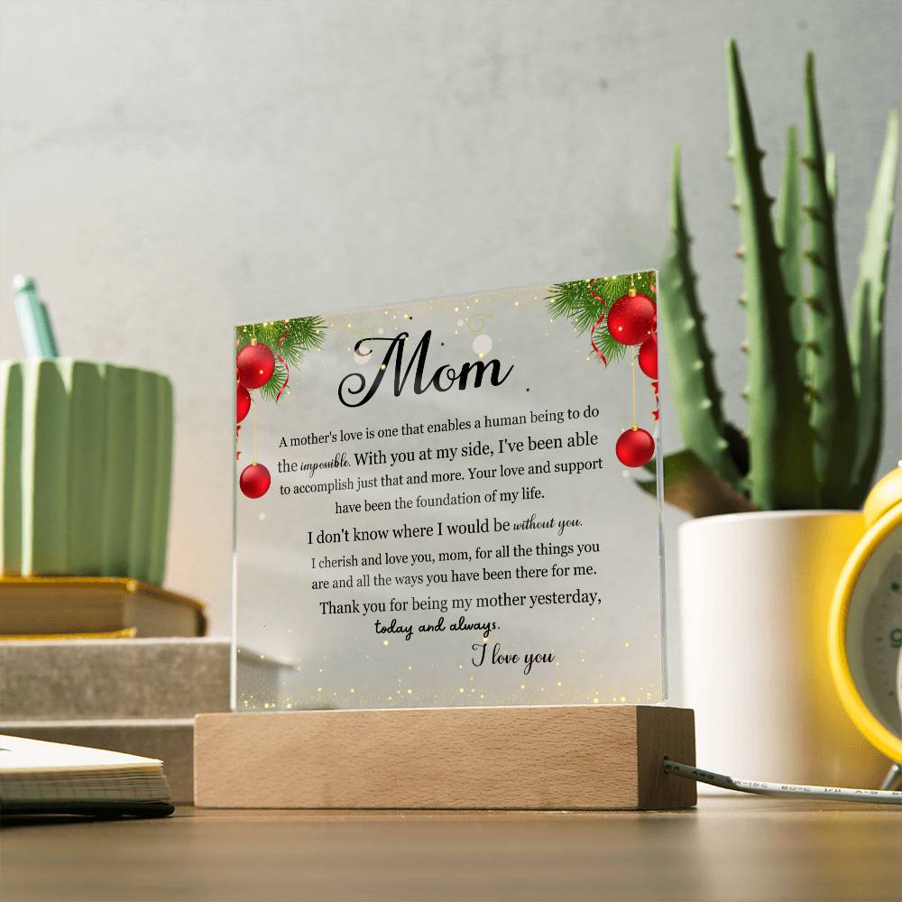 A Mother's Love & Support | Cherished | Acrylic Keepsake