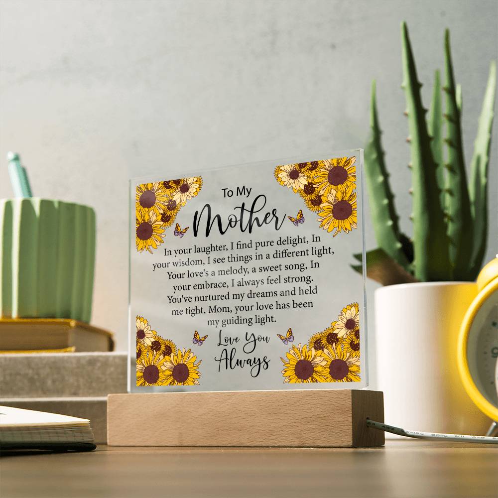 To My Mother | Your love, My Guiding Light | Acrylic Keepsake