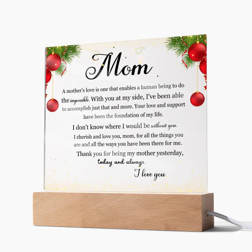 A Mother's Love & Support | Cherished | Acrylic Keepsake