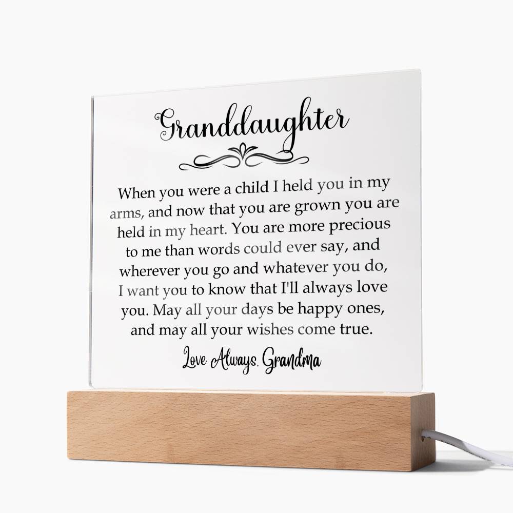 To My Granddaughter | May your Wishes Come True | Grandmother Keepsake