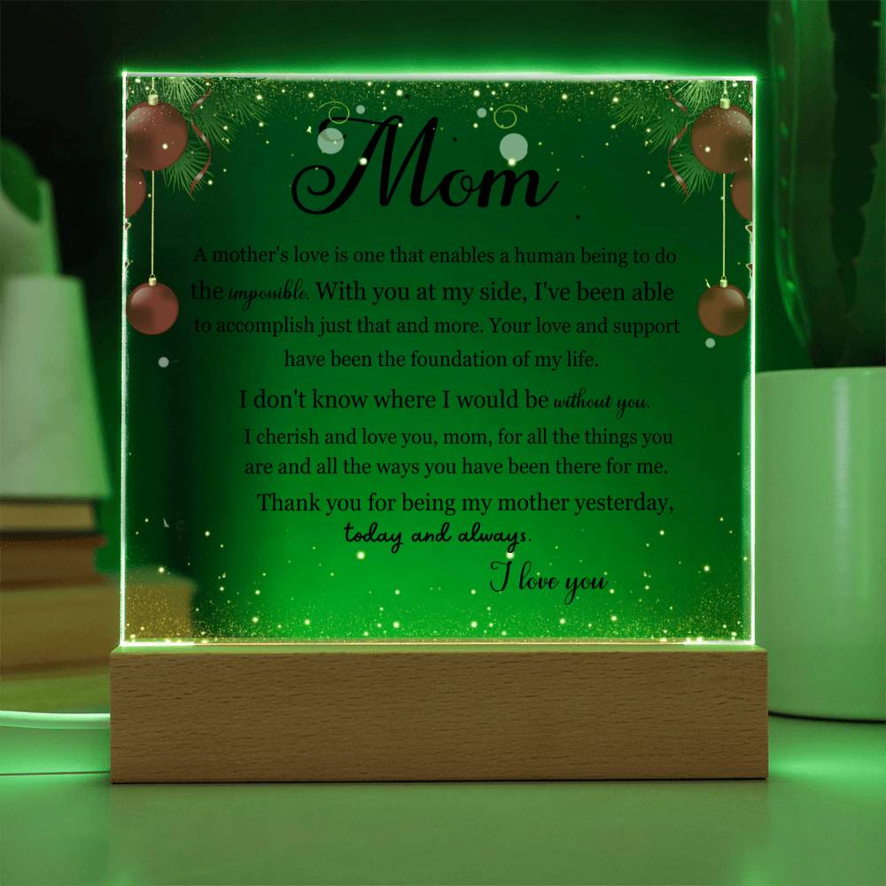 A Mother's Love & Support | Cherished | Acrylic Keepsake