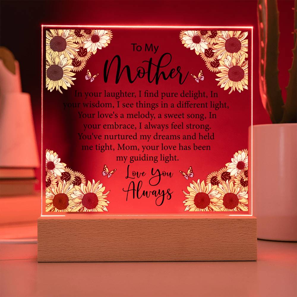 To My Mother | Your love, My Guiding Light | Acrylic Keepsake