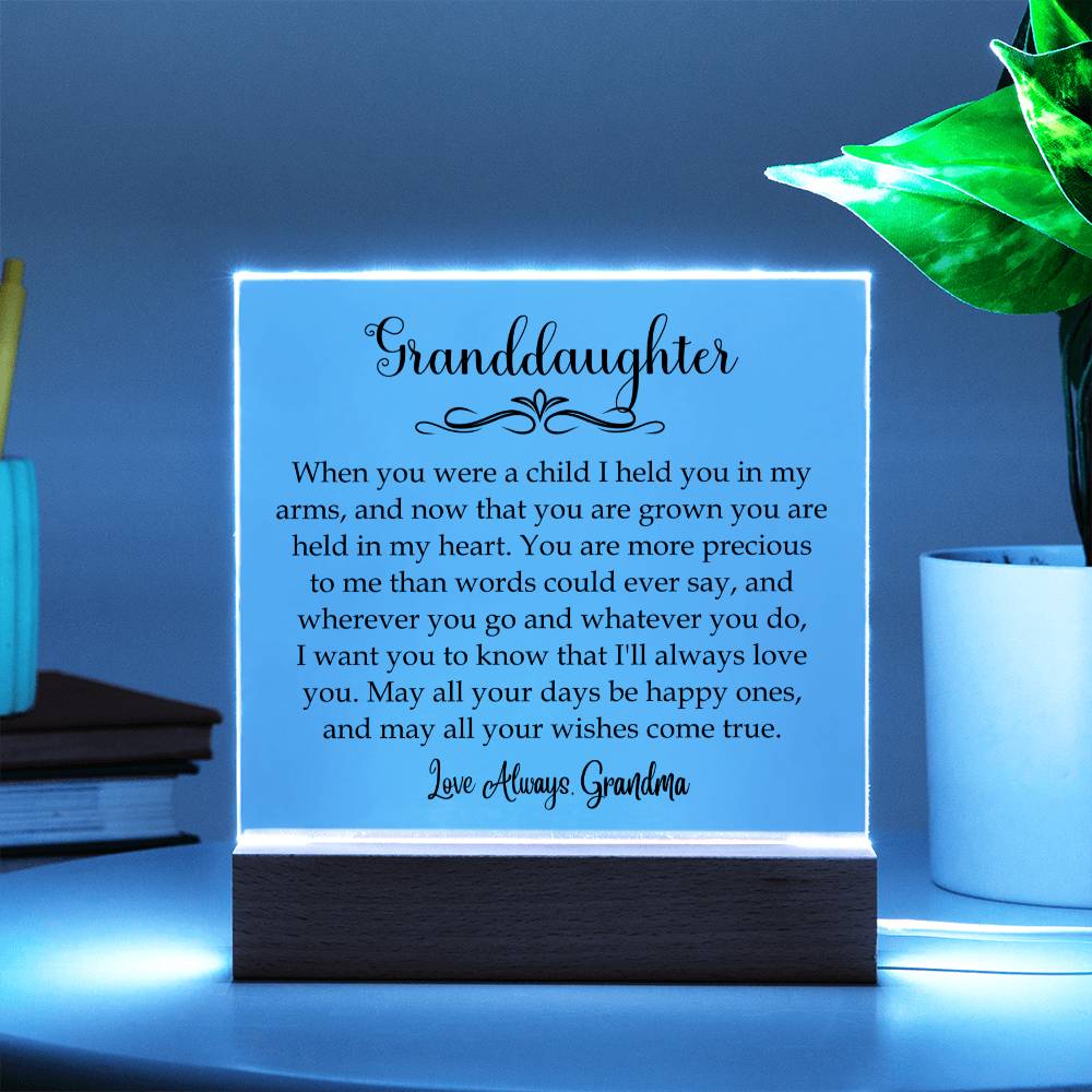 To My Granddaughter | May your Wishes Come True | Grandmother Keepsake