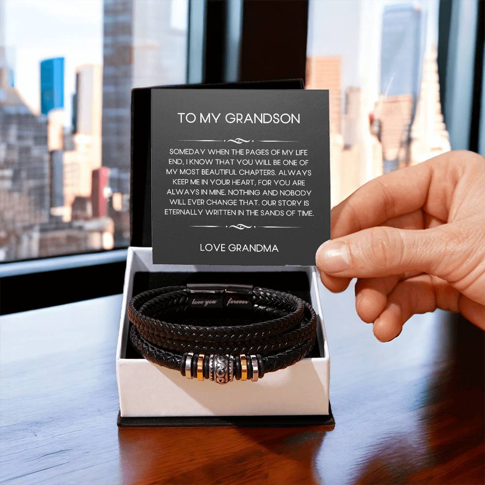To My Grandson | Grandma | Love You Forever Bracelet