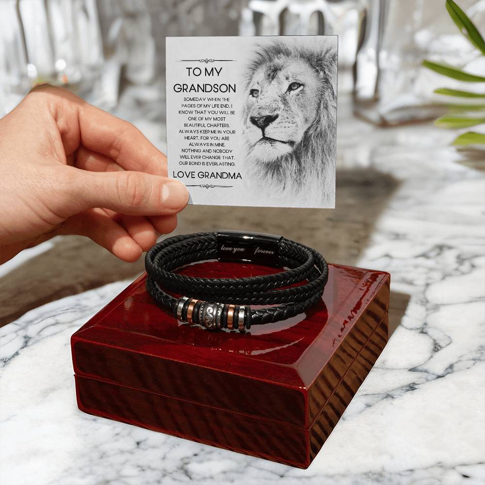 To My Grandson | Grandma | Our Bond | Love You Forever Bracelet