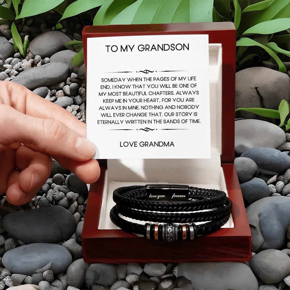 To My Grandson | Grandma | Someday | Love You Forever Bracelet