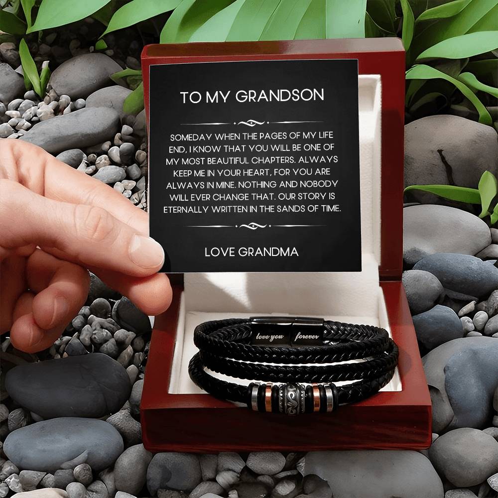 To My Grandson | Grandma | Someday | Love You Forever Bracelet