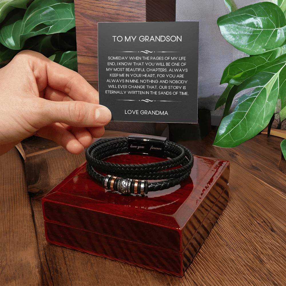 To My Grandson | Grandma | Love You Forever Bracelet