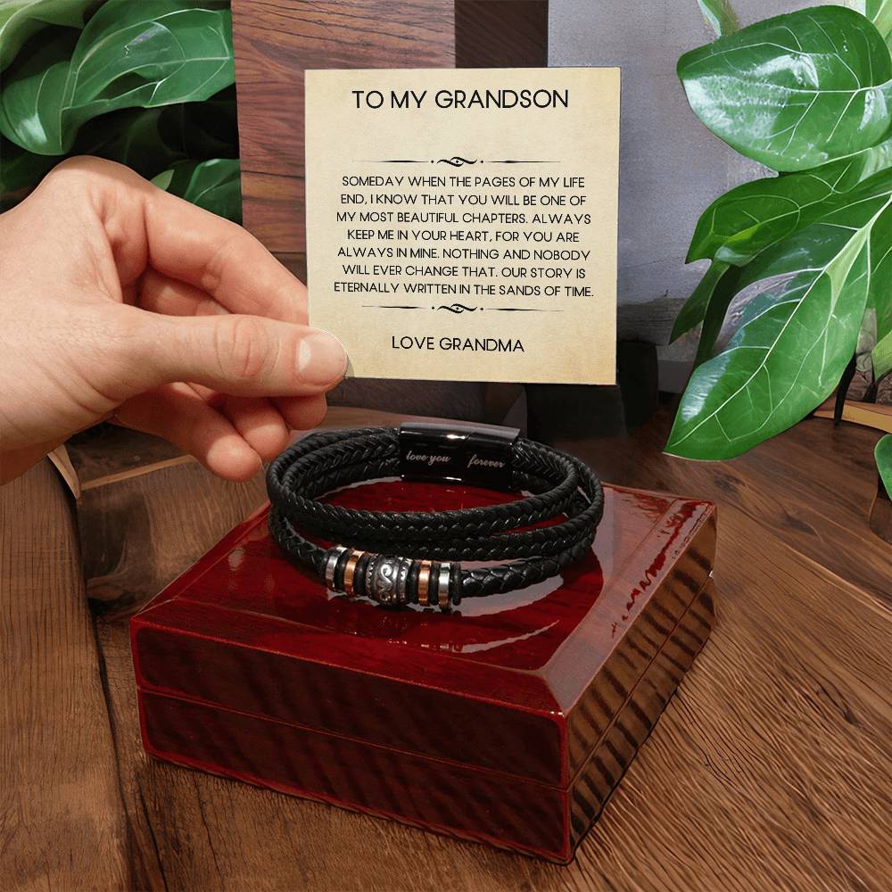 To My Grandson | Grandma | Someday | Love You Forever Bracelet
