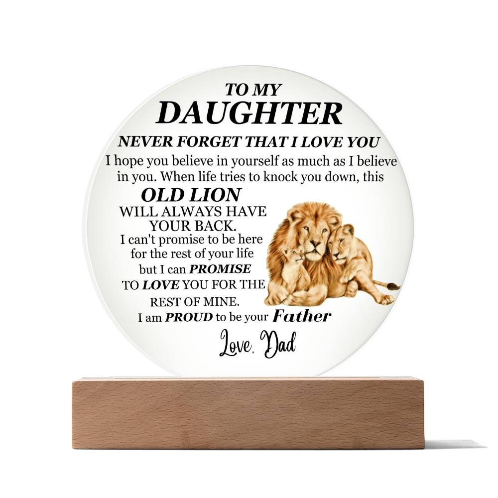 Father-Daughter | Never Forget I Love You | Acrylic Keepsake