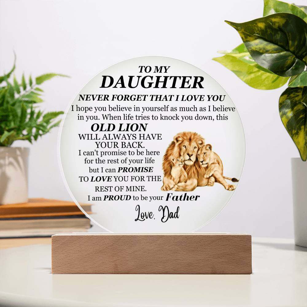 Father-Daughter | Never Forget I Love You | Acrylic Keepsake