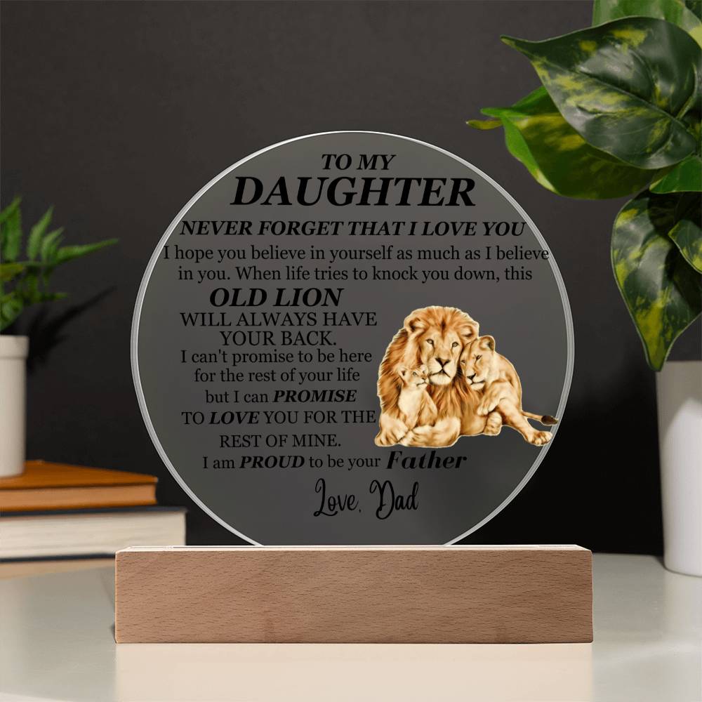 Father-Daughter | Never Forget I Love You | Acrylic Keepsake