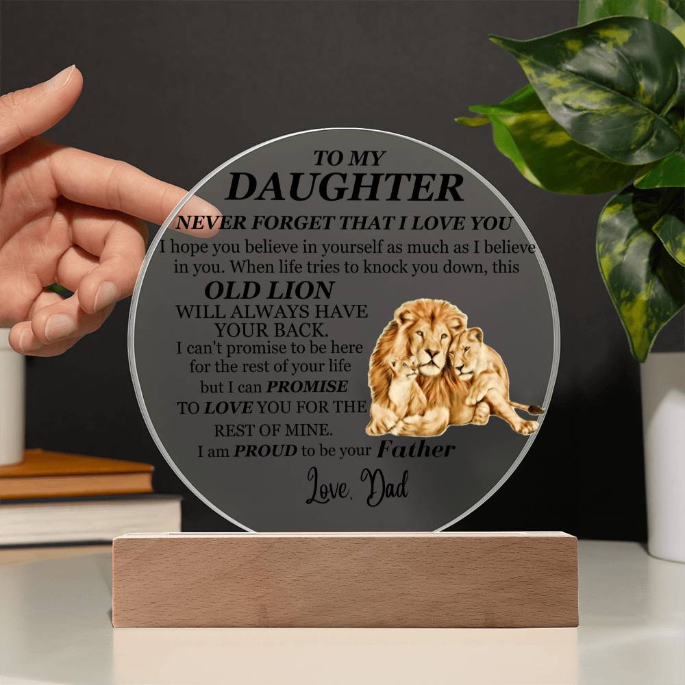 Father-Daughter | Never Forget I Love You | Acrylic Keepsake