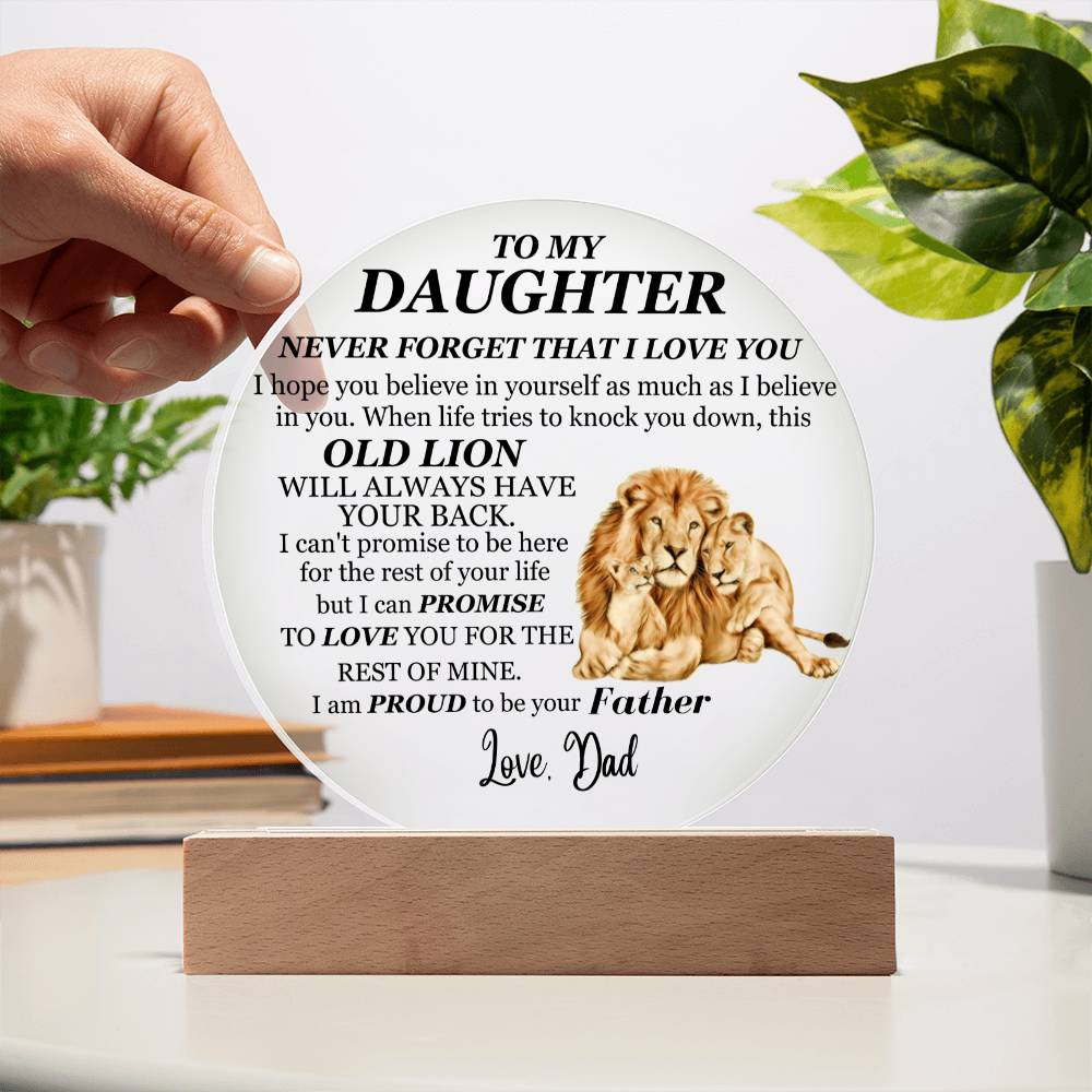 Father-Daughter | Never Forget I Love You | Acrylic Keepsake