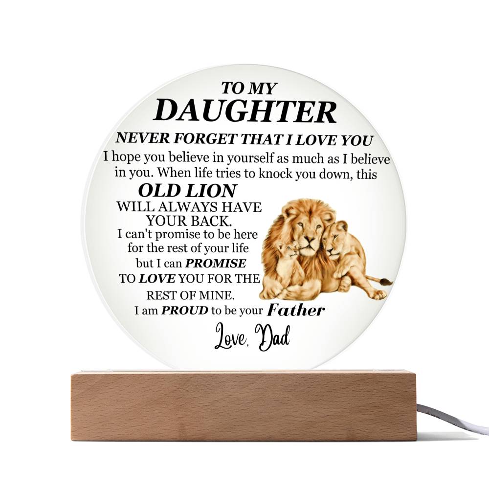 Father-Daughter | Never Forget I Love You | Acrylic Keepsake