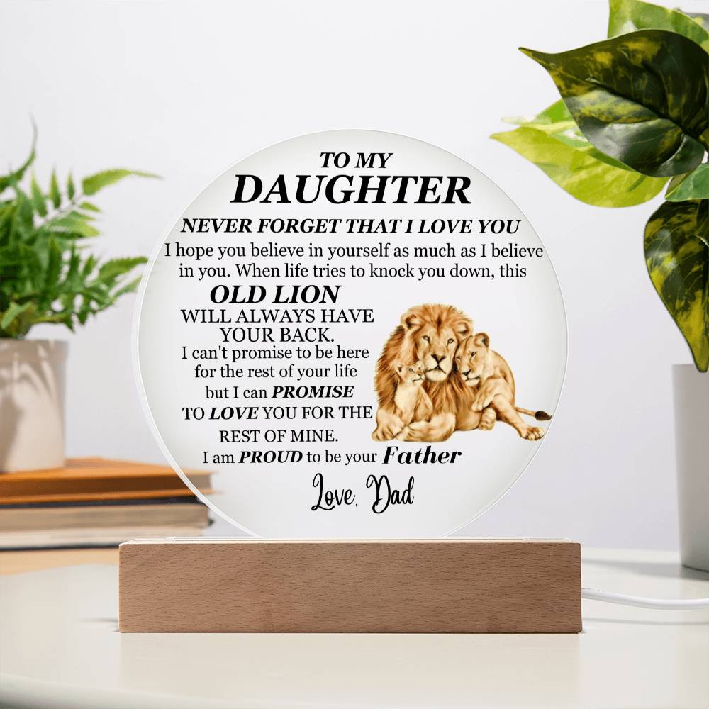 Father-Daughter | Never Forget I Love You | Acrylic Keepsake