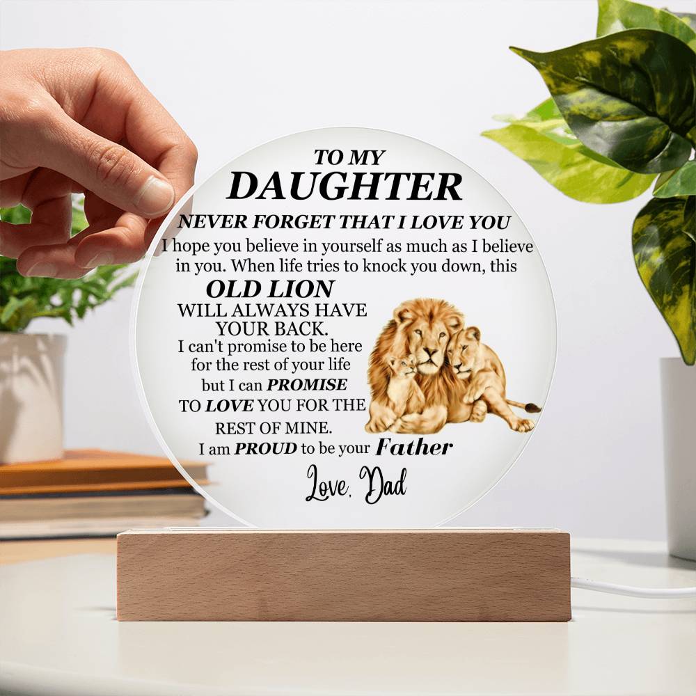 Father-Daughter | Never Forget I Love You | Acrylic Keepsake